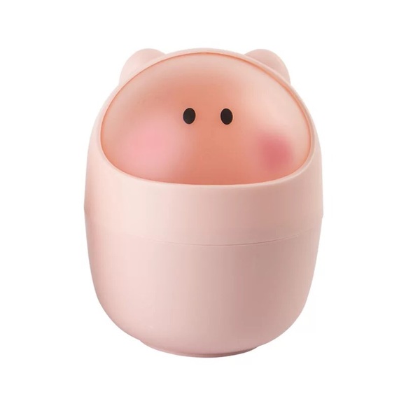 Trash bin mini makeup waste basket cute desktop - Picture 1 of 7